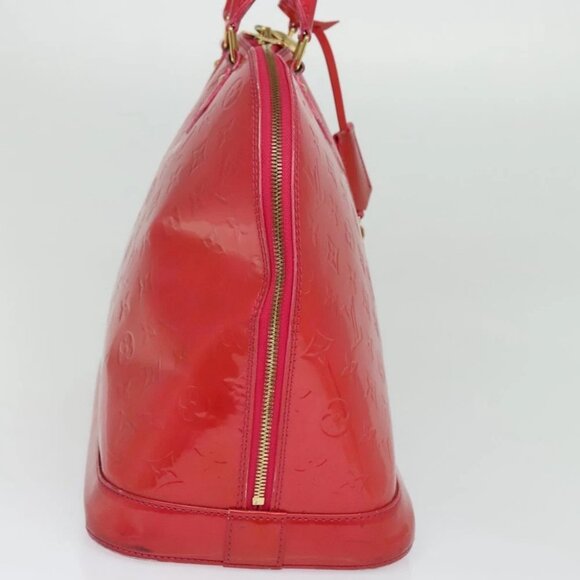LOUIS VUITTON Monogram Vernis Alma GM Hand Bag Rose Pop - Picture 4 of 16